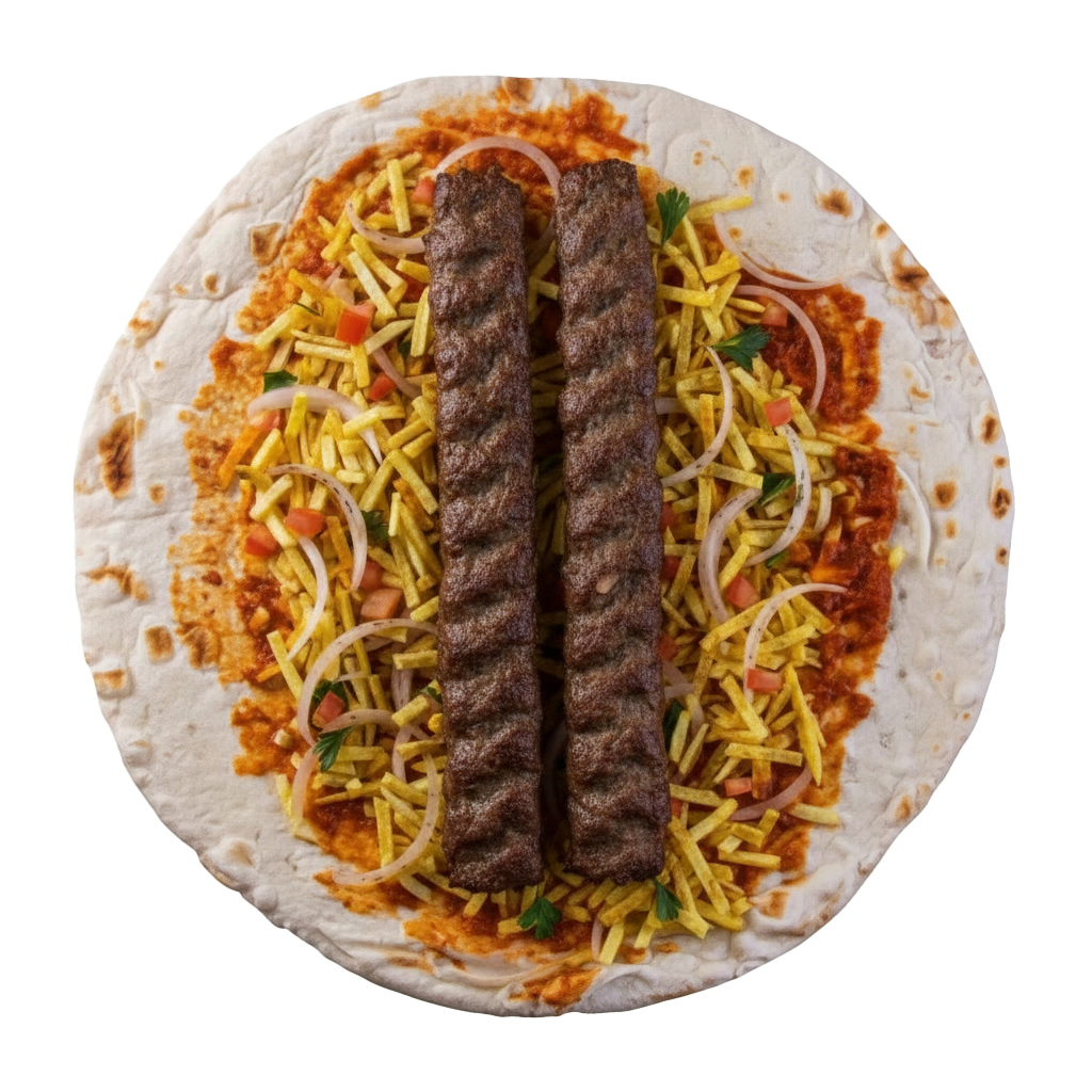 دبل لقمه کباب گوشت